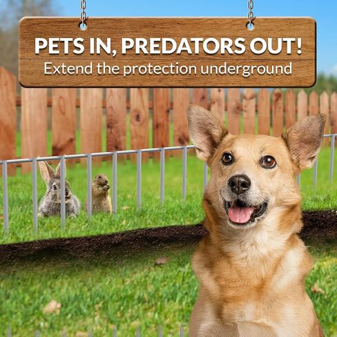 Dig Defence 24 Pack, 32"(L) x 10"(H) Original Animal Barrier Fence - Large No Dig Fence for Dogs and Rabbits, Durable Outdoor Dog Fence Barrier for Yard & Patio in Saudi Arabia