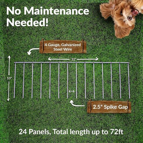 Dig Defence 24 Pack, 32"(L) x 10"(H) Original Animal Barrier Fence - Large No Dig Fence for Dogs and Rabbits, Durable Outdoor Dog Fence Barrier for Yard & Patio in Saudi Arabia