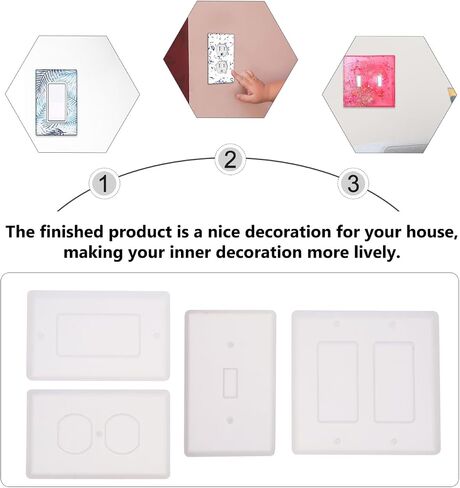 NUOBESTY 12pcs Silicone Switch Panel Mould Crystal Epoxy Mold for DIY Crafting Durable and Easy to Use Switch Cover Mold for Home Decor and Custom Designs in Saudi Arabia