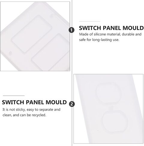NUOBESTY 12pcs Silicone Switch Panel Mould Crystal Epoxy Mold for DIY Crafting Durable and Easy to Use Switch Cover Mold for Home Decor and Custom Designs in Saudi Arabia