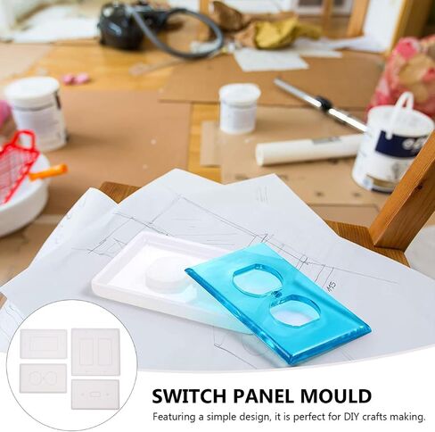 NUOBESTY 12pcs Silicone Switch Panel Mould Crystal Epoxy Mold for DIY Crafting Durable and Easy to Use Switch Cover Mold for Home Decor and Custom Designs in Saudi Arabia