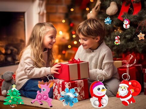 30 Packs Snata Bulk Mini pop Christmas Fidget Gifts for School Holiday Kids Party Favors and Classroom Students Prizes in Saudi Arabia