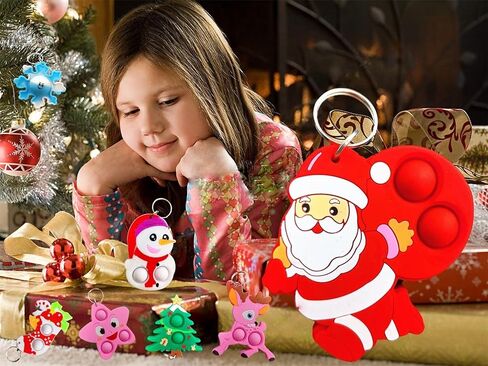 30 Packs Snata Bulk Mini pop Christmas Fidget Gifts for School Holiday Kids Party Favors and Classroom Students Prizes in Saudi Arabia