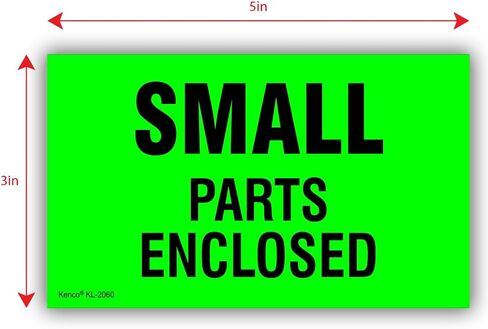 Kenco 3" X 5" Small Parts Enclosed Shipping Label Stickers for Shipping and Packing - 500 Adhesive Labels Per Roll in Saudi Arabia