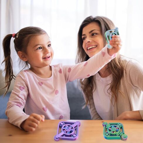 2pc Fidget Spinners for Kids & Adults, 3D Printed Fidget Spinners Toy ADHD Autism Sensory Stress Relief Toys, Office Desk Toy, Birthday Easter Party Favors for Kids Desktop Deco Souvenir Gift in Kuwait