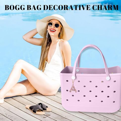 Bag Charms for Bogg Bag Accessories, bogg bag accessories charm for Women Girls, personalized letters Decorative for Bitty Bogg Bag Handbags Beach Totes bags in Saudi Arabia