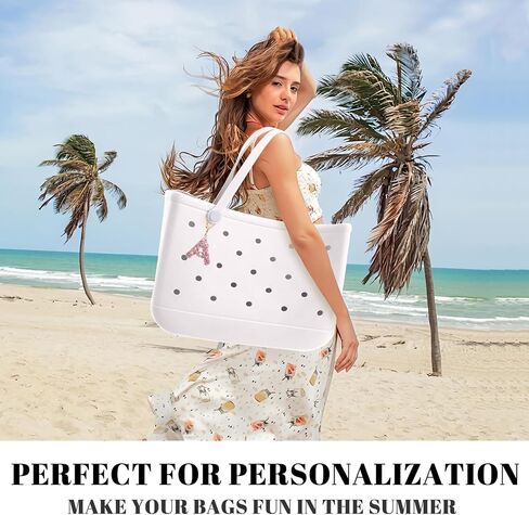Bag Charms for Bogg Bag Accessories, bogg bag accessories charm for Women Girls, personalized letters Decorative for Bitty Bogg Bag Handbags Beach Totes bags in Saudi Arabia