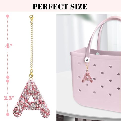 Bag Charms for Bogg Bag Accessories, bogg bag accessories charm for Women Girls, personalized letters Decorative for Bitty Bogg Bag Handbags Beach Totes bags in Saudi Arabia