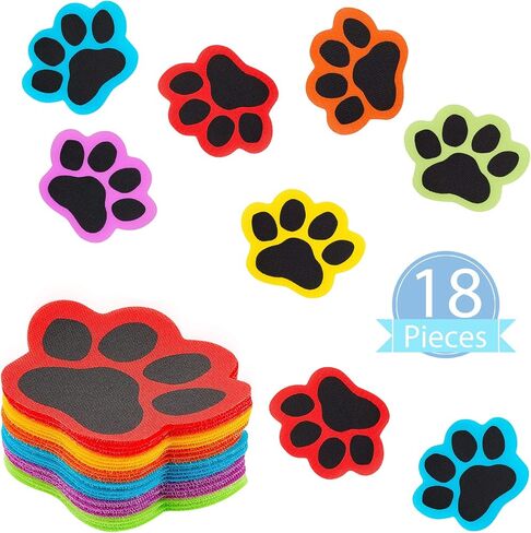 Outus 36 Pcs Paw Carpet Marker Spots 5'' Paw Carpet Dots Line up Spot for Classroom Floor, Carpet Marker for Teacher Supplies Classroom Rug School Decoration (Classic) in Saudi Arabia