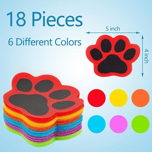 Outus 36 Pcs Paw Carpet Marker Spots 5'' Paw Carpet Dots Line up Spot for Classroom Floor, Carpet Marker for Teacher Supplies Classroom Rug School Decoration (Classic) in Saudi Arabia