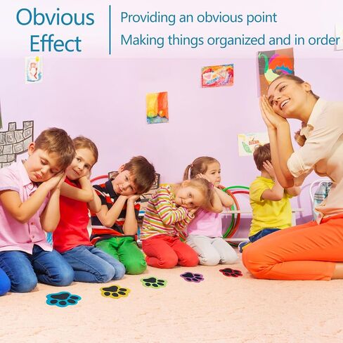 Outus 36 Pcs Paw Carpet Marker Spots 5'' Paw Carpet Dots Line up Spot for Classroom Floor, Carpet Marker for Teacher Supplies Classroom Rug School Decoration (Classic) in Saudi Arabia