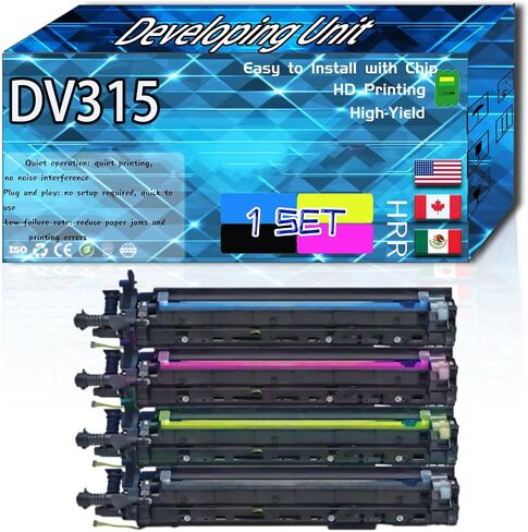Compatible for Konica Minolta DV315 Replacement Developing Unit Used with bizhub C250i C251i C300i C301i C360i C361i Printers, High Production Multiple Options (4-Pack BK/C/M/Y) in Saudi Arabia