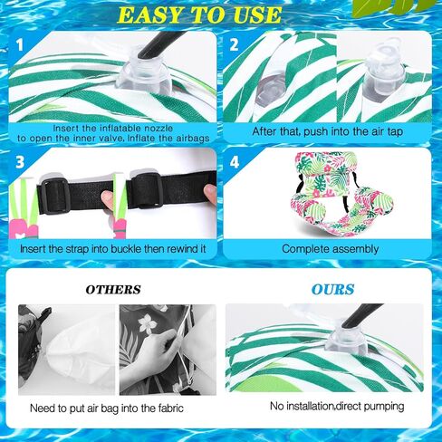 Pool Chair Floats Adult Inflatable Aloha Floating Pool Chairs Water Float Lounger Adjustable Tropical Pattern Cloth Hammock Heavy Duty for Summer Water Beach Lake Party Fun(Green) in Saudi Arabia