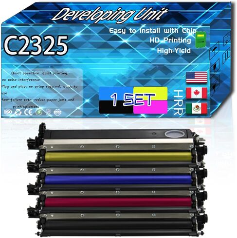 Compatible for Lexmark C2325 Replacement Developing Unit Used with MC2425adw MC2535adwe MC2640adwe Printers, High Production Multiple Options (4-Pack BK/C/M/Y) in Saudi Arabia