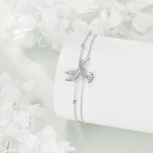 POPLYKE Bracelet for Women 925 Sterling Silver Filigree Dove Bracelet Jewelry Gifts for Mother Daughter Sister Grandma in Saudi Arabia