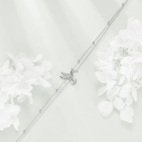 POPLYKE Bracelet for Women 925 Sterling Silver Filigree Dove Bracelet Jewelry Gifts for Mother Daughter Sister Grandma in Saudi Arabia