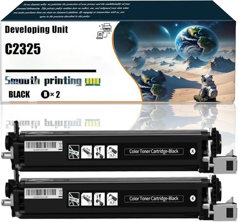 Replacement Parts Developing Unit C2325 Compatible with Lexmark C2325dw C2425dw C2535dw MC2325adw Printers, Contains Chip and Clear Printing (2 Pack Black) in Saudi Arabia
