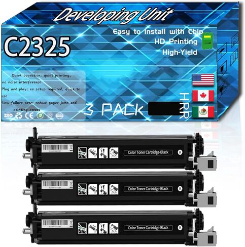 Compatible for Lexmark C2325 Replacement Developing Unit Used with C2325dw C2425dw C2535dw MC2325adw Printers, High Production Multiple Options (3 Pack Black) in Kuwait
