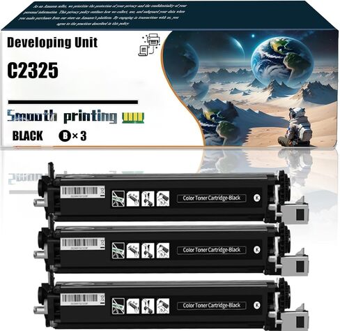 Replacement Parts Developing Unit C2325 Compatible with Lexmark C2325dw C2425dw C2535dw MC2325adw Printers, Contains Chip and Clear Printing (2 Pack Black) in Saudi Arabia
