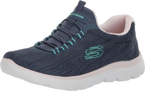 Skechers Sport Women's Women's Summits Fun Flare Sneaker, NVMT=Navy Multi, 10 in Saudi Arabia