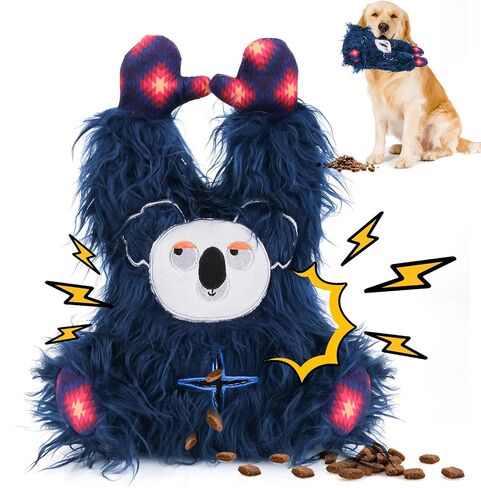 Interactive Monster Dog Chew Toys to Keep Them Busy – Enrichment Squeaky Treat Dispensing Chew Dog Toys for Boredom and Stimulating, Tough Plush Dogs Toy for Large Medium Dogs (A-Green) in Saudi Arabia