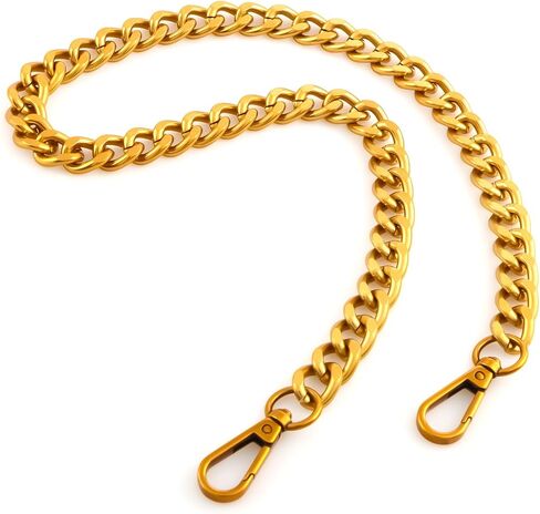 Aluminum Flat Purse Chain Strap Handle Bag Replacement Straps for Handbag Purse Bag DIY Chain Accessories (23.6'', Gunmetal) in Kuwait