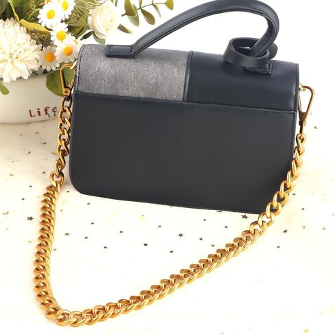 Aluminum Flat Purse Chain Strap Handle Bag Replacement Straps for Handbag Purse Bag DIY Chain Accessories (23.6'', Gunmetal) in Kuwait