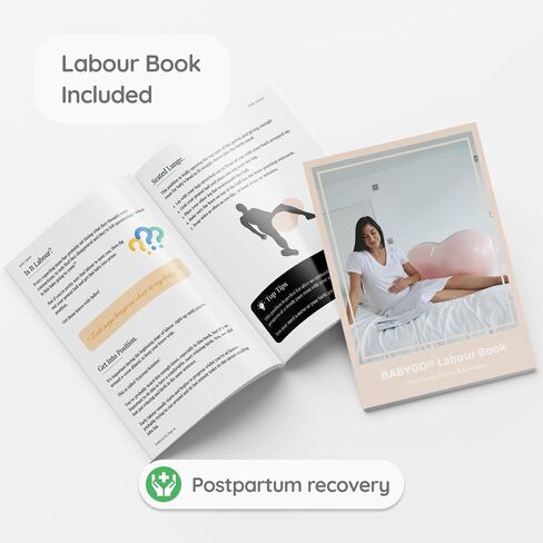 BABYGO® Peanut Ball for Labor Birth Pregnancy Exercise | Birthing Ball Maternity Labor Exercise Book & Foot Pump Included | Anti Burst in Kuwait
