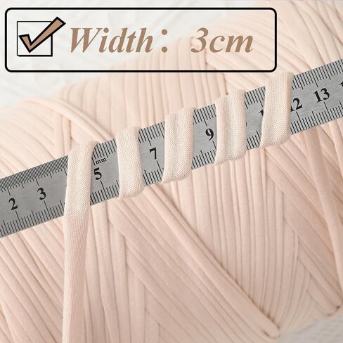 خيوط شيرت ، 260 ياردة تي شيرت خيوط الكروشيه 28.2oz/800g مرنة يدوية الحياكة tshirt غزل لأكياس الكروشيه وسادة المنزل ديكور المنزل ديي (كريم) in Kuwait