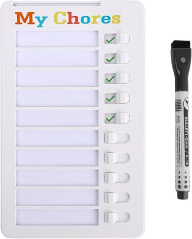 Dry Erase to Do List Chore Chart for Kids Checklist Board Replaceable Chore Board for Multiple Kids with a Dry Erase Pen in Saudi Arabia