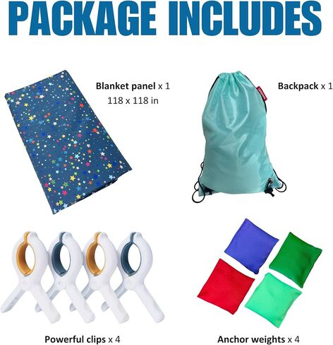 Magic Fort Building Kit for Kids - Large Lightweight Blanket Fort Making Kit Clips with CPC Certification - Portable Playhouse Play Tent Fort - Indoor/Outdoor Girls/Boys Toys Ages 4-5 6 7 8-12 in Saudi Arabia