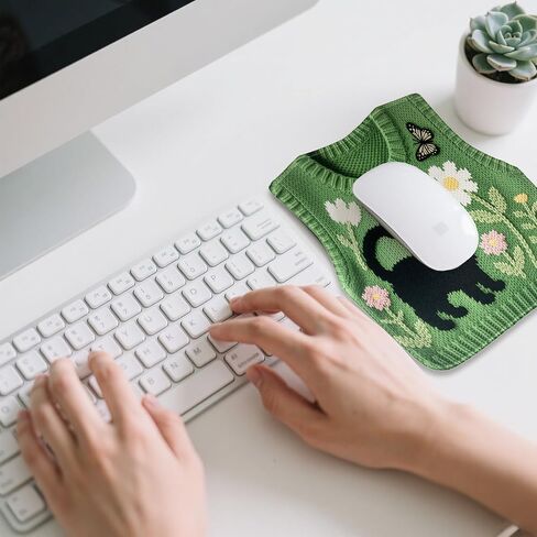 Funny Mouse Pad Cute Knitted Sweater-Shaped Vest Print Unique Novelty Mousepad Sheep Butterfly Pattern Blue in Kuwait