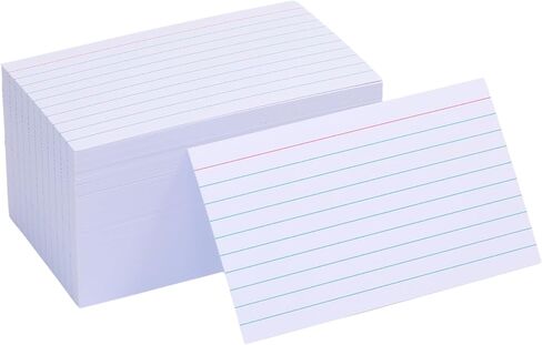 بطاقات فهرس محكم 4 × 6 بوصة ، مصنوعة من الورق السميك الذي يبلغ وزنه 92 رطلاً ، وبطاقات فلاش سميكة مزدوجة الجوانب لتوصيل الملاحظات ، والدراسة ، ومثالية للمدرسة والمنزل والمكتب - 100 عدد in Kuwait