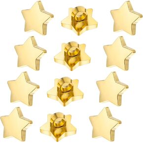 100Pcs Star Buttons Small Sewing Craft Gold Star Buttons for Sewing Star Decorative Buttons for Clothing Costume Design Scrapbooking DIY Art Crafts DIY Decoration