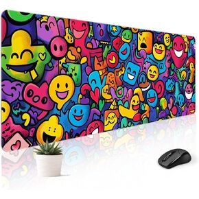 Mousepad Desk Mat Gaming Large Keyboard Cute Office Desktop Computer Laptop XXL Long Big Kawaii Aesthetic Girly Pretty Design Women Girl Gamer Oversized Wide 30x12'' Mousepad, Leopard