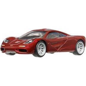 Hot Wheels Premium Car Culture Circuit Legends Toy Vehicle, 1:64 Scale Die-Cast McLaren F1 for Collectors, Real Riders Tires, Metal/Metal