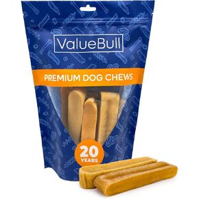 ValueBull Himalayan Yak Cheese Dog Chews, Medium, 25 ct Bulk Pack - Long-Lasting for Aggressive Chewers, All Natural, Healthy & Safe, Low Odor Nepal Yak Milk Chews
