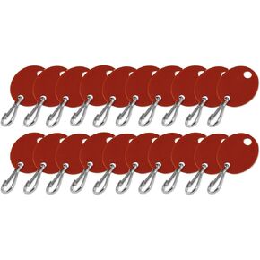 Lucky Line Oval Key Tag with Hook in Green, 20 Pack (258040)