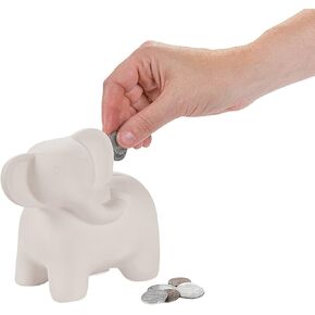 DIY Ceramic Elephant Banks - Set of 12 - Crafts for Kids and Fun Home Activities