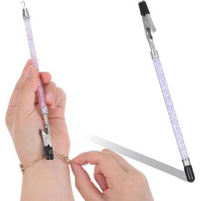 Bracelet Helper Tool, 2 in 1 Quick Release Fastening Helpers Tool Hooks with Non-Slip Rubber Tips for Jewelry Clasps Watch Chain Bracelet Wearing Necklace Zippers Crafts Adjustment(White)