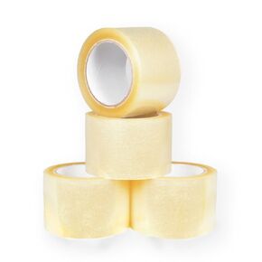 PSBM Packing Tape, 3 Inch x 100 Yards, 24 Pack, Clear, 1.6 Mil, Acrylic Packaging Tape for Dispenser Refill, Moving, Storage, Shipping [Standard Duty]
