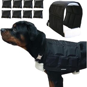 ActiveDogs Weighted Dog Vest with Weights - Dog Agility Training Equipment Jacket for Dog Exercise, Strength, Pulling & Endurance - Burn Calories & Build Muscle - Large 34-38 IN, 10 x 1LB