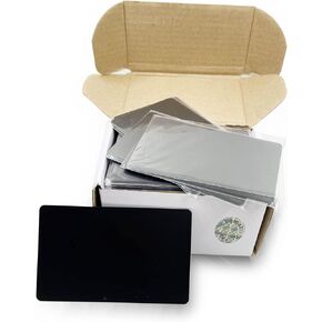 Wholesales Anodized Aluminum Alloy Metal Business Cards 86X54X0.8mm (Matte Black, 100PCS,Engrave Your Logo)