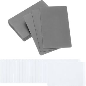 MECCANIXITY Metal Business Card 0.8mm 3.39 x 2.13 Inch Blank Thick Aluminum Engraving Blanks Card for Office Name Cards DIY Gift Cards Orange 15 Pcs