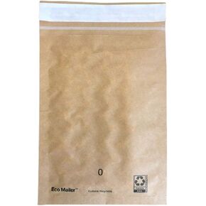 Bubblefast! Brand 6''x8'' Curbside Recyclable Padded Mailer Envelopes, Eco Friendly with Self Seal Tear Strip, Pack of 100