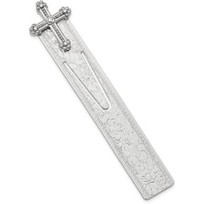Gold أو Silver Tone Red Crystal Cross Lockmark