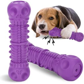 Dog Toys Indestructible, Interactive Dog Toys for Small Medium Large Aggressive Chewers, Tough Squeaky Chew Toys to Keep Them Busy, Training/Teeth Cleaning/Boredom Relief