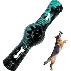 Toss & Fetch Dog Toy-10 inches, TPR Rubber, Interactive Dog Toys Ideal for Small and Medium Dogs, Fill with Peanut Butter or Dog Treats, Floats on Water