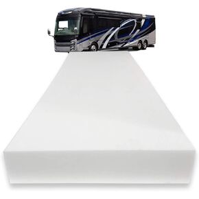 Foamma 1" x 48" x 80" Truck, Camper, RV High-Density Bunk Mattress Topper Foam Replacement, Made in USA, Comfortable, Travel Trailer, CertiPUR-US Certified, Cover Not Included