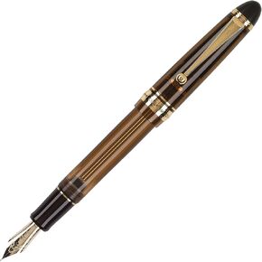 PILOT Custom 823 Fountain Pen, Amber Barrel, Fine Nib, Blue Ink (60558)